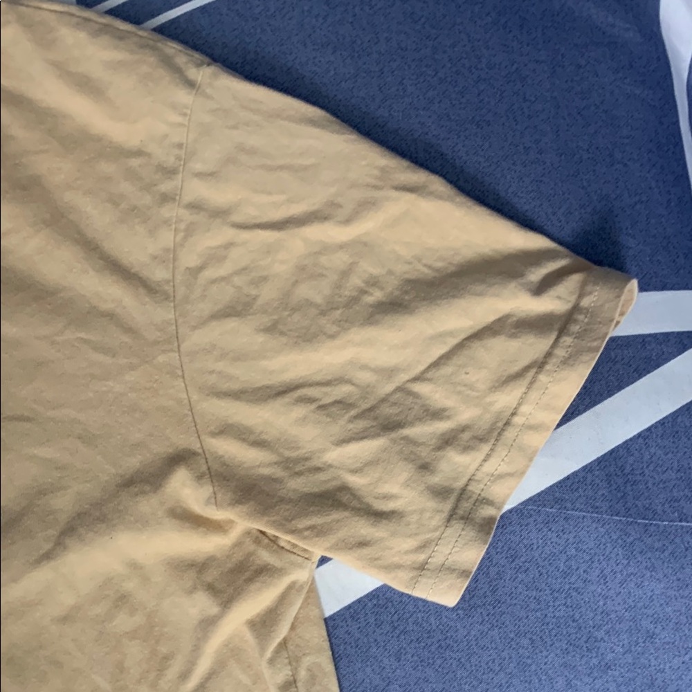 Tan Short Sleeve Tee Classic Crew Neck - Picture 3 of 5